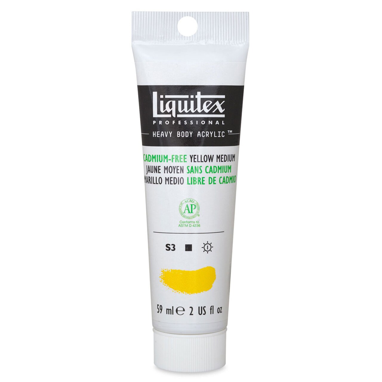 Liquitex Heavy Body Artist Acrylics – Cadmium-Free Yellow Medium, 4.65 oz tube